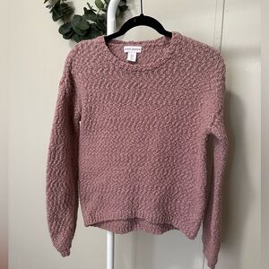 Yet Again Mauve Knit Crewneck Sweater size small